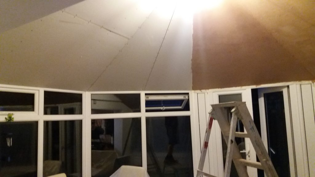 conservatory-ceiling-plasterboarded